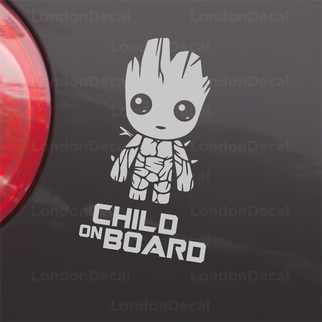 Child On Board Car Decal - Baby Groot - Type 2