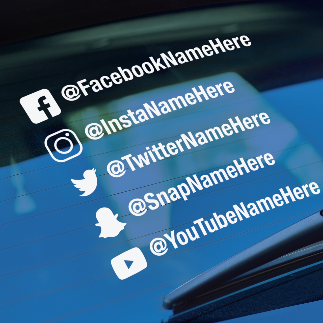 Social Media Tag Vehicle Decal