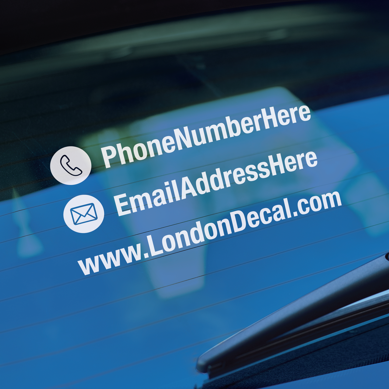 TELEPHONE, EMAIL & WEBSITE Vehicle Tags