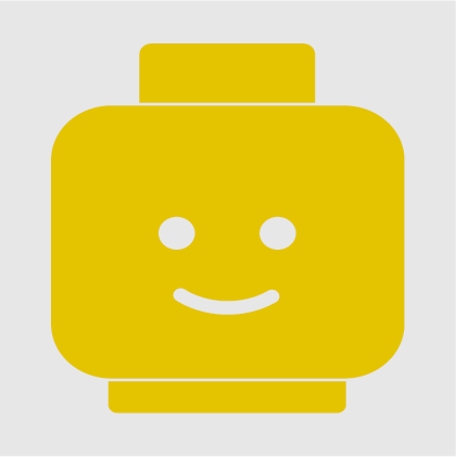 Lego guy face top