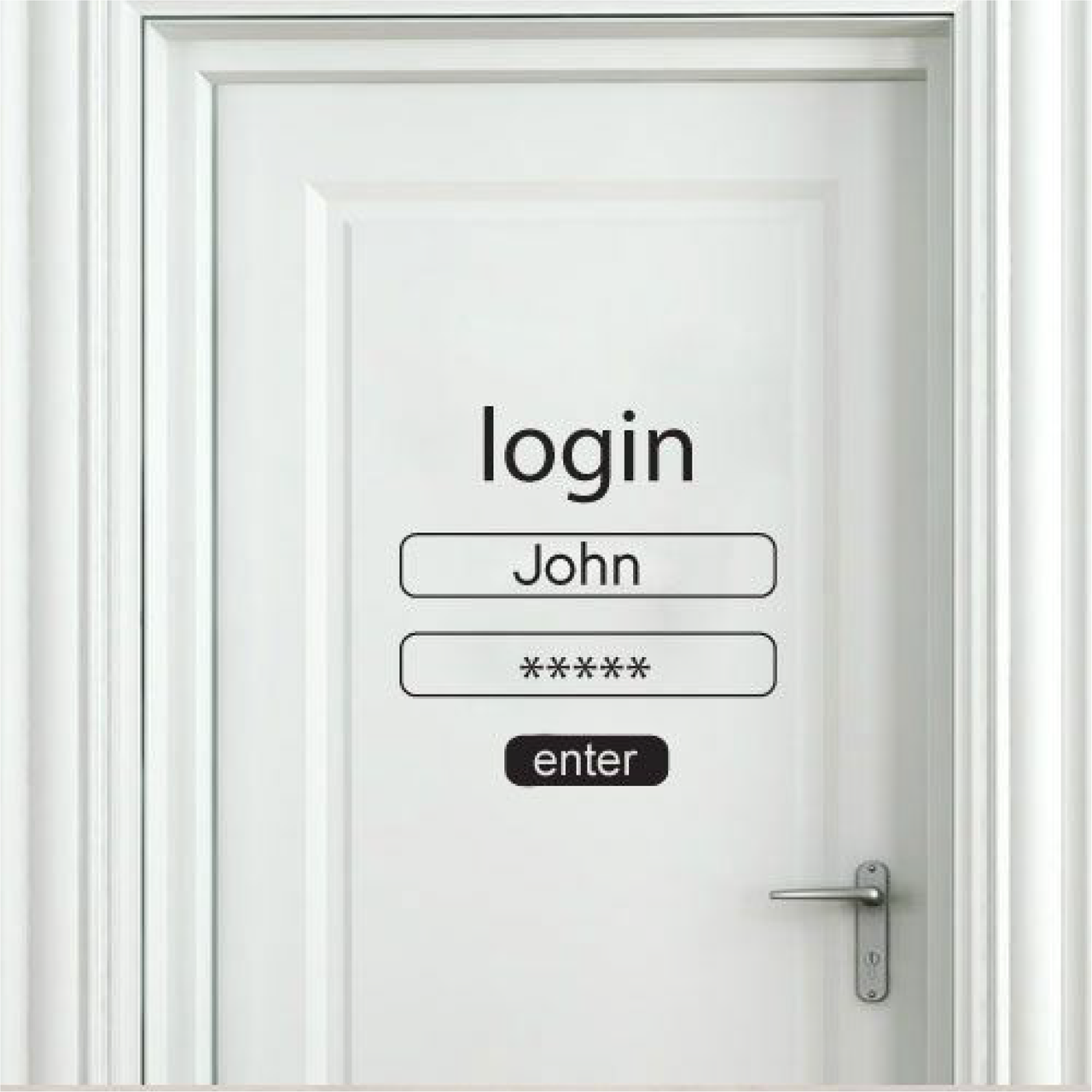 Login Name Door & Wall Decal