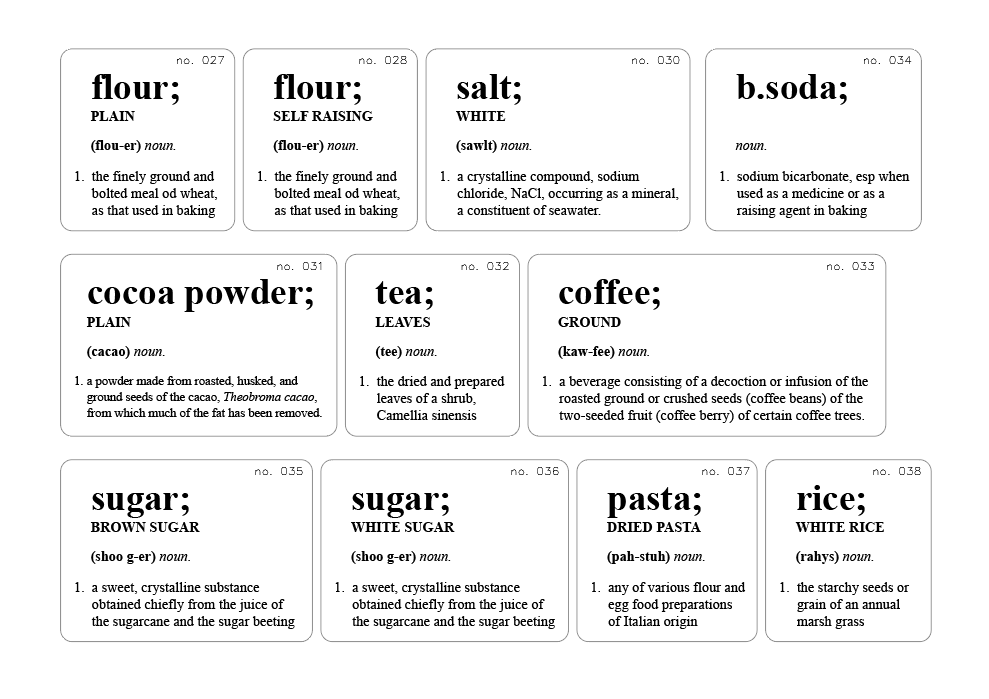 JAR LABELS - Kitchen Decals (Small Set)