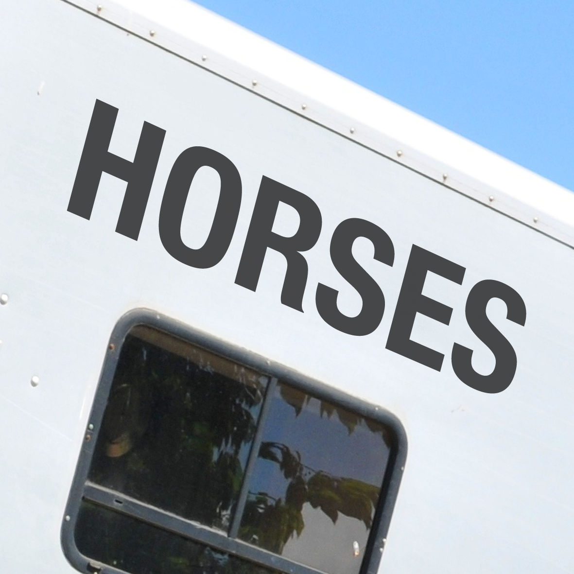 Set of 2 'HORSES' - Horsebox Decals