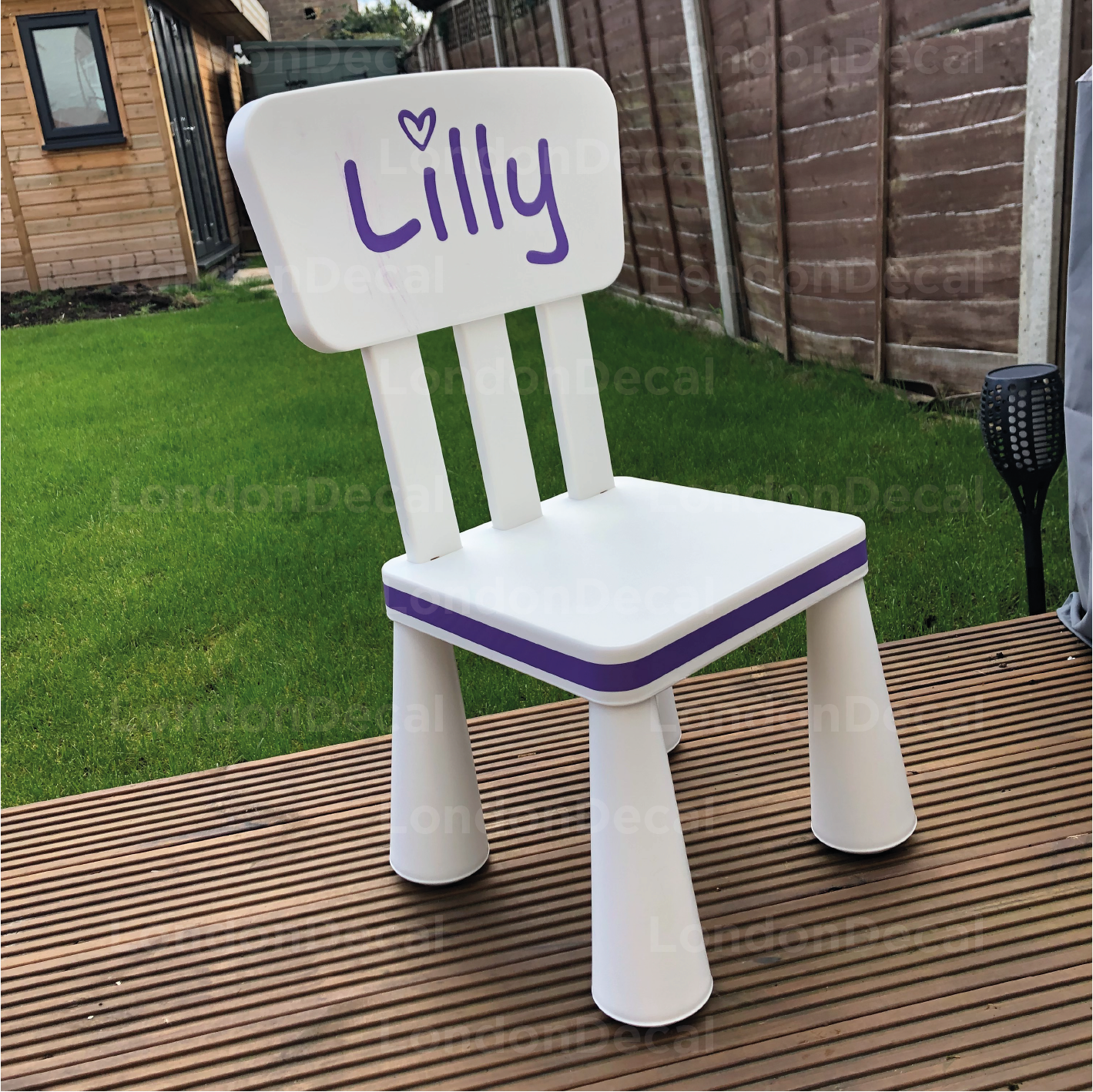 KIDS NAME FOR CHAIR Removable Vinyl Wall Decal Stickers for IKEA childs chair