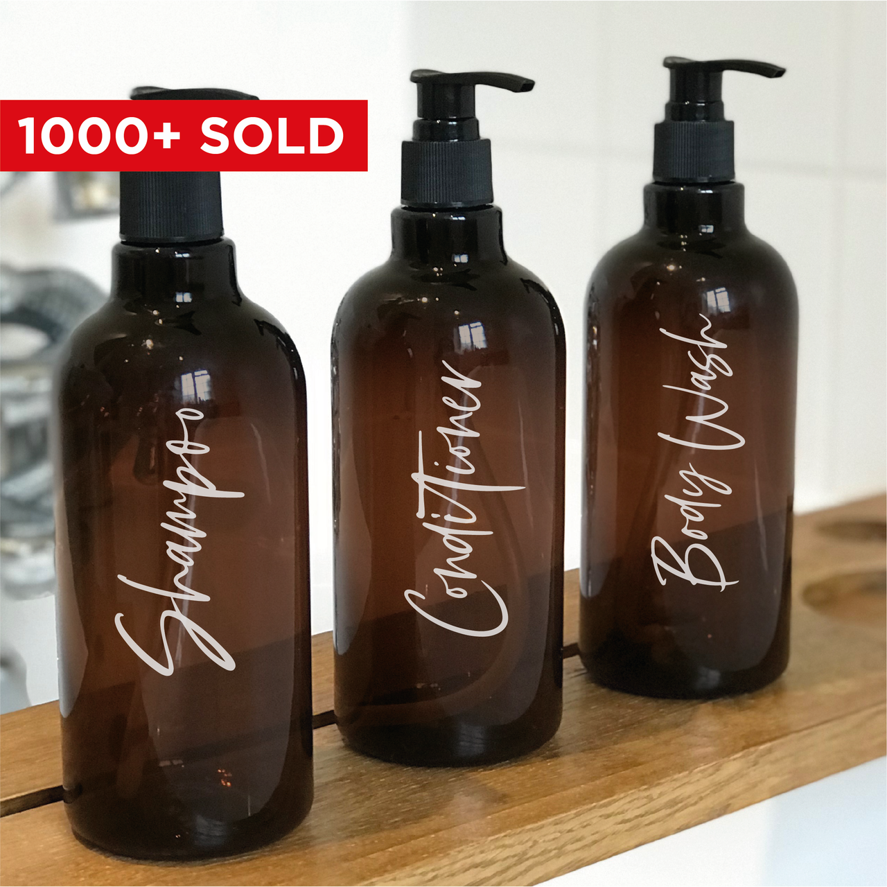 SHAMPOO, CONDITIONER AND BODY WASH - Mrs Hinch Inspired Bottle Decals (Type 2)