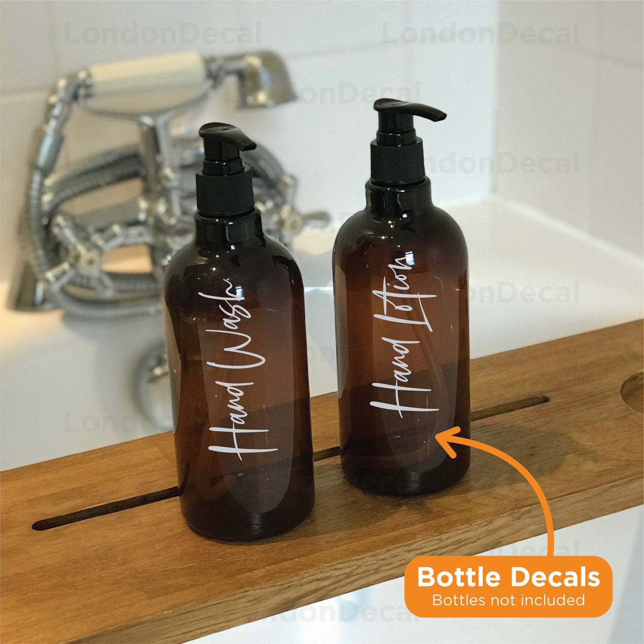 HAND WASH and HAND LOTION - Mrs Hinch inspired bottle decal stickers (Type 2)