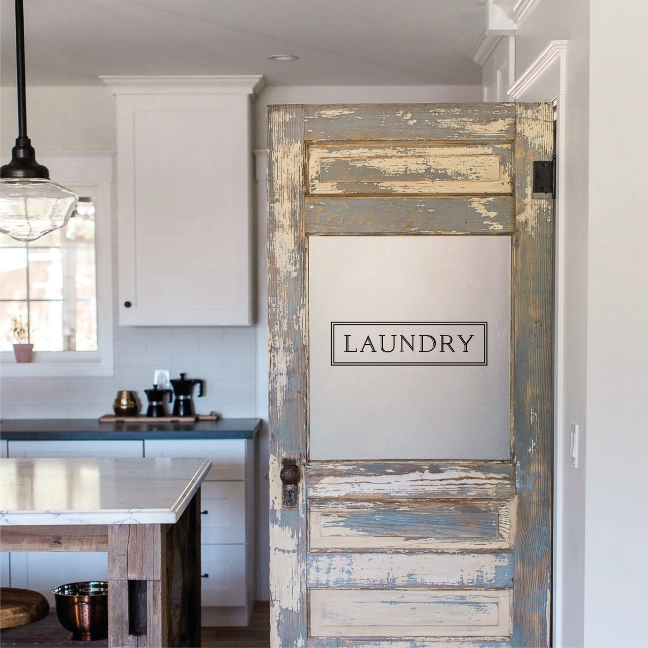 Laundry Door Decal