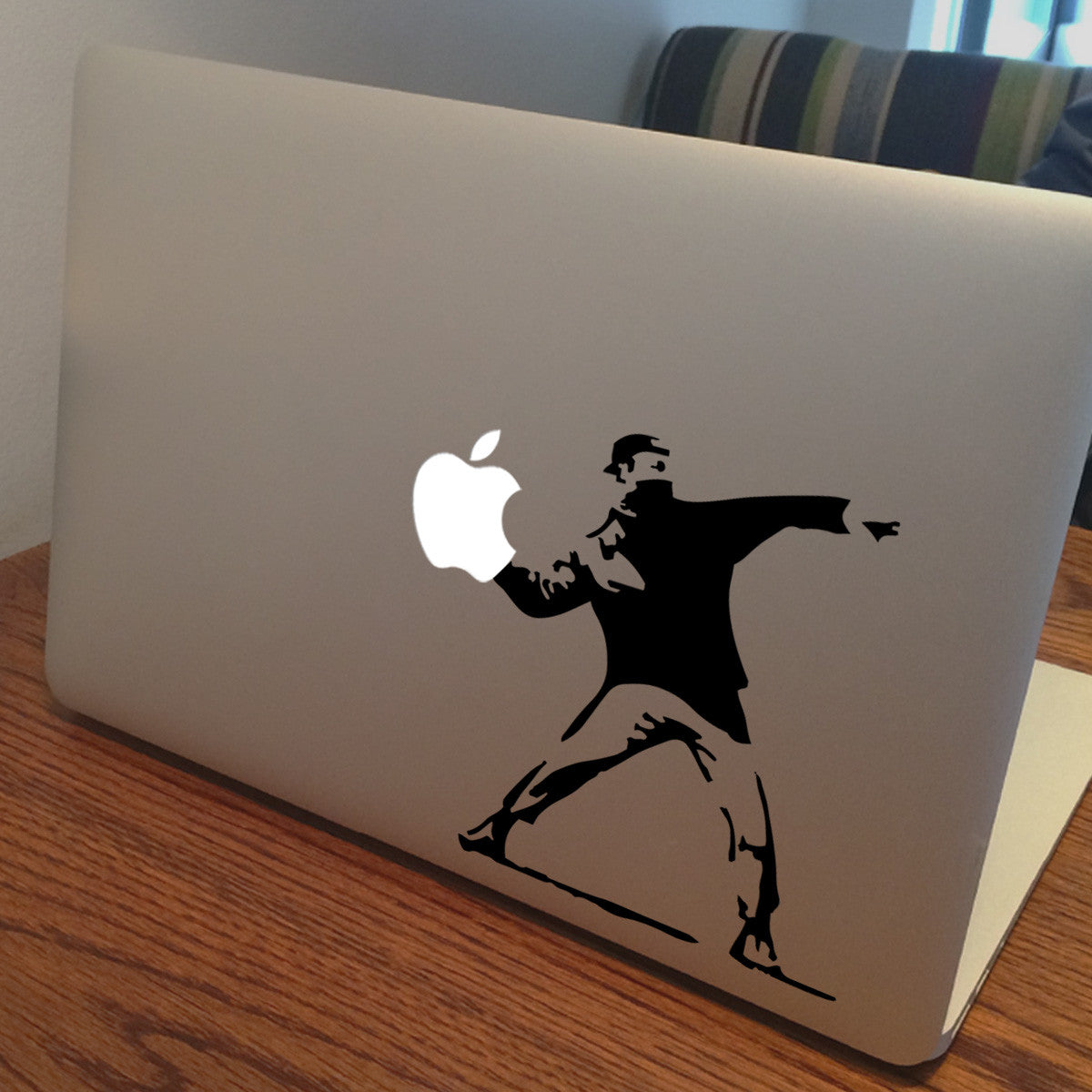 Banksy Riot Macbook Decal