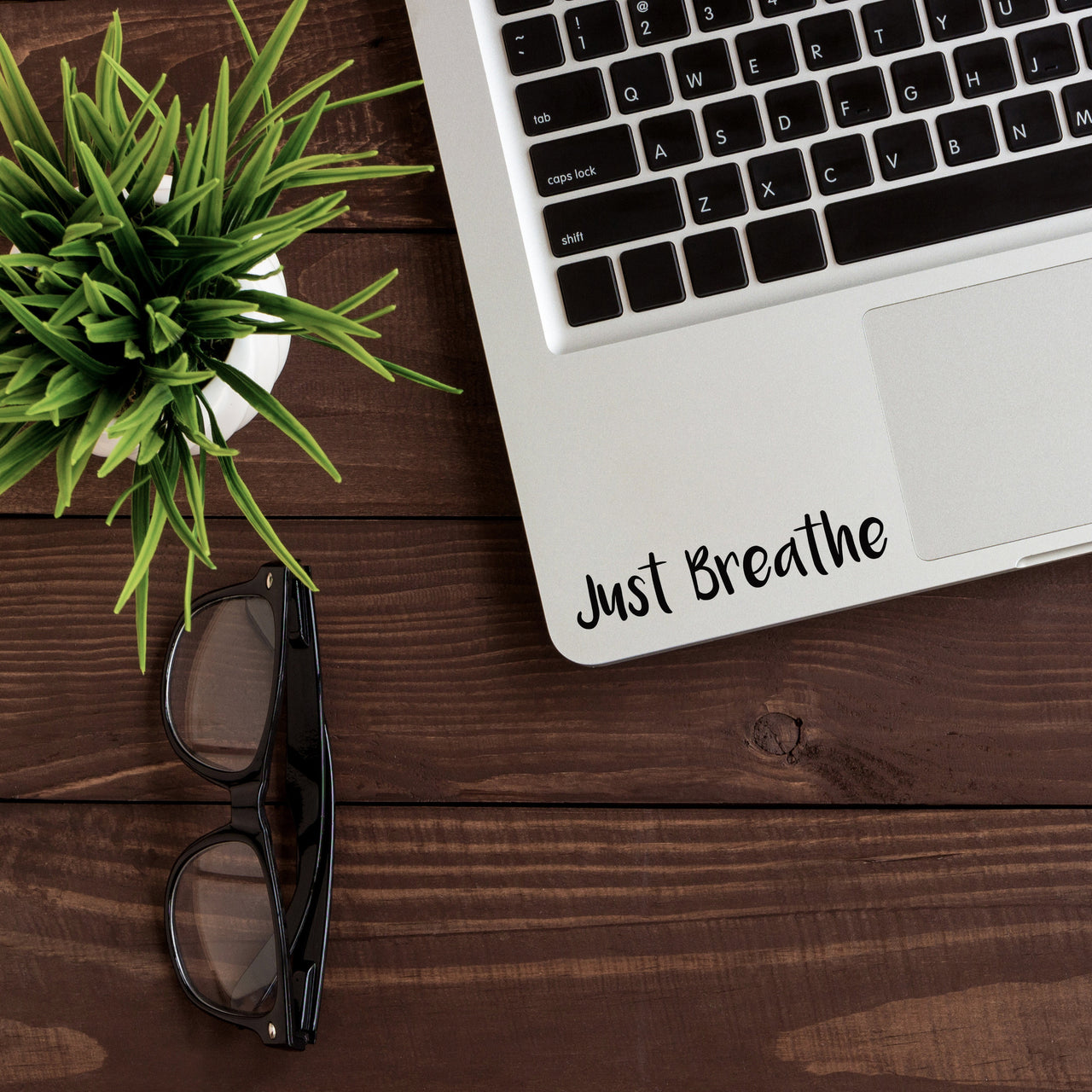 Just Breathe Macbook Decal