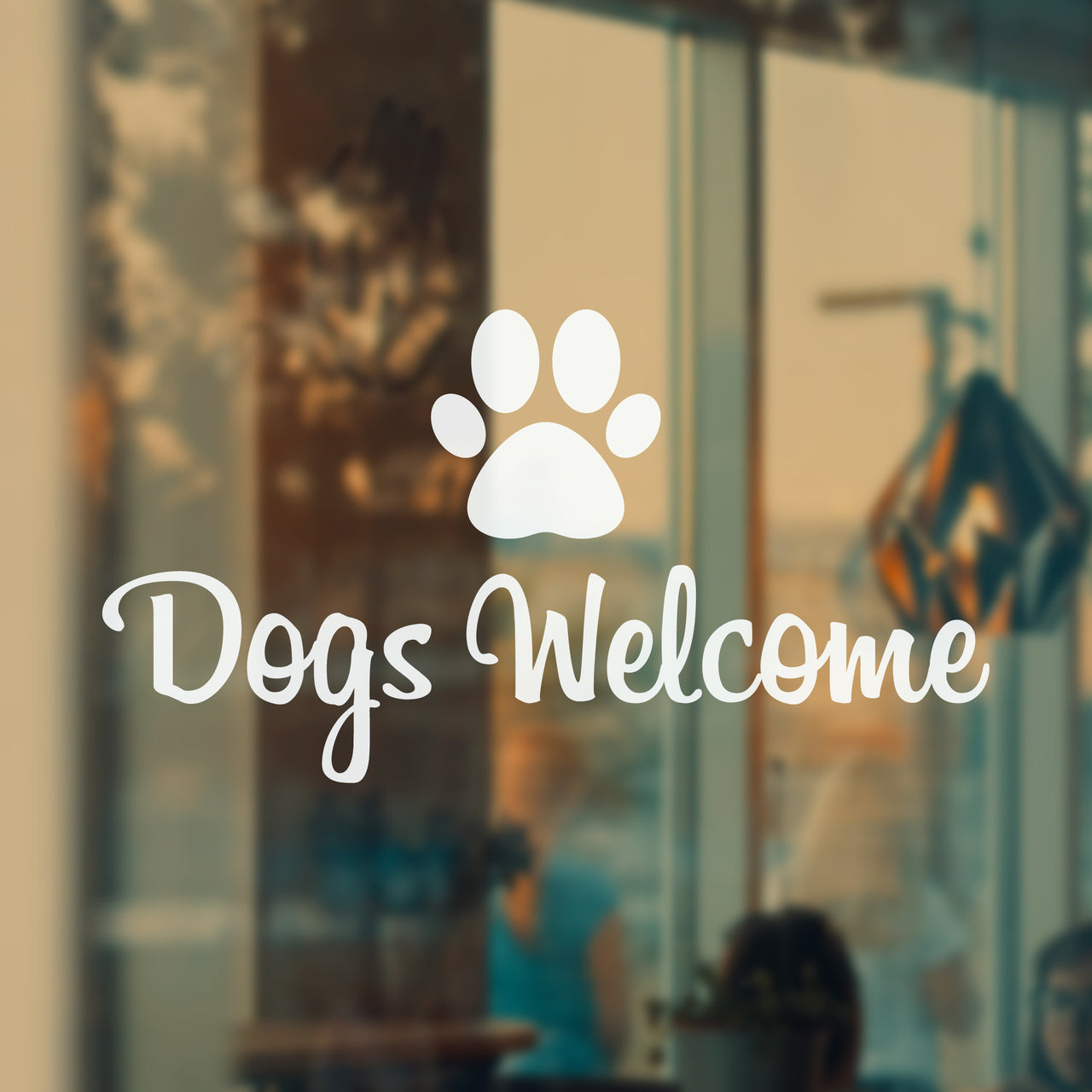 DOGS WELCOME - Business Shop Decal