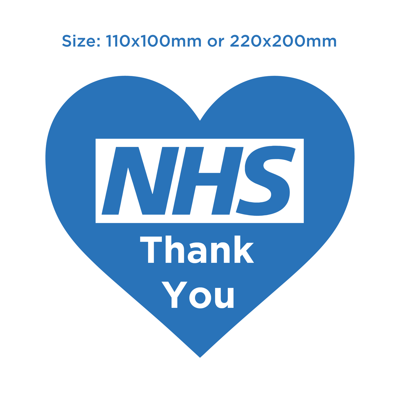 THANK YOU NHS Heart Decal