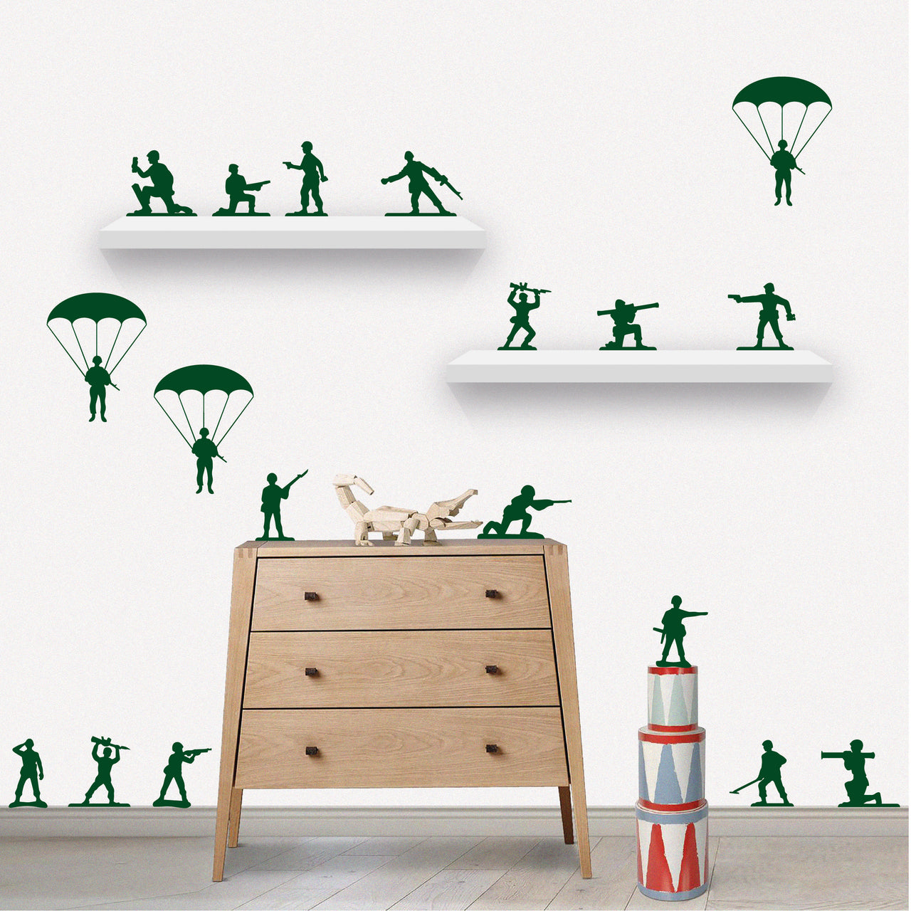 Army Toy Soldiers Wall Decal Set