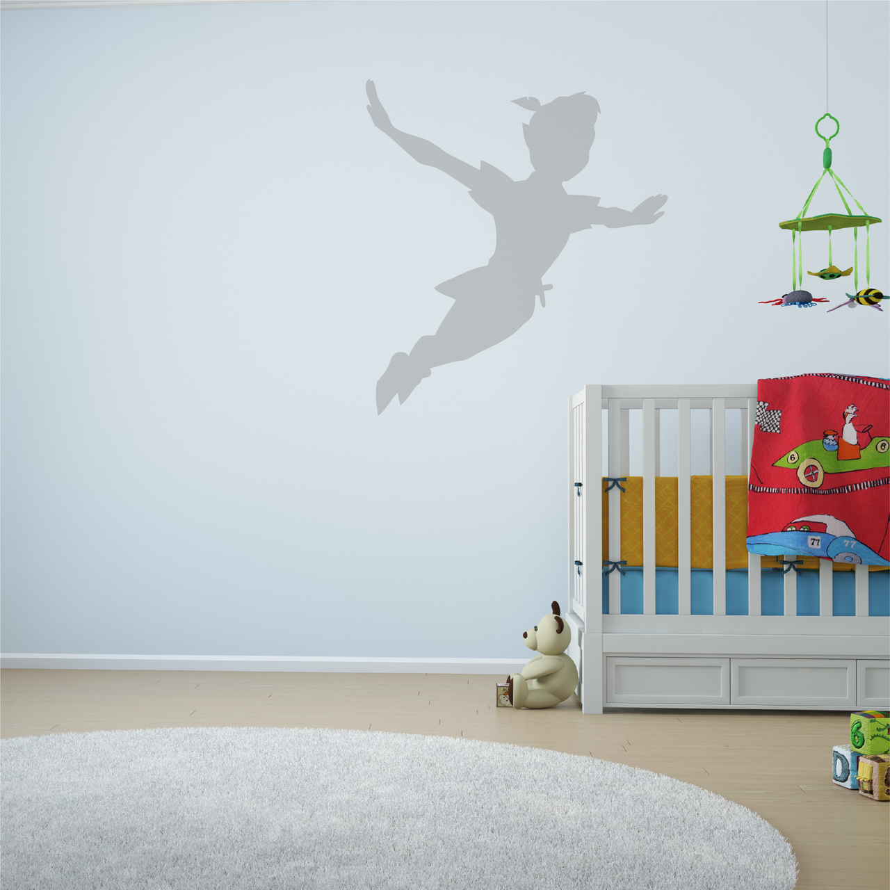 Peter Pan Flying Shadow - Wall Decal