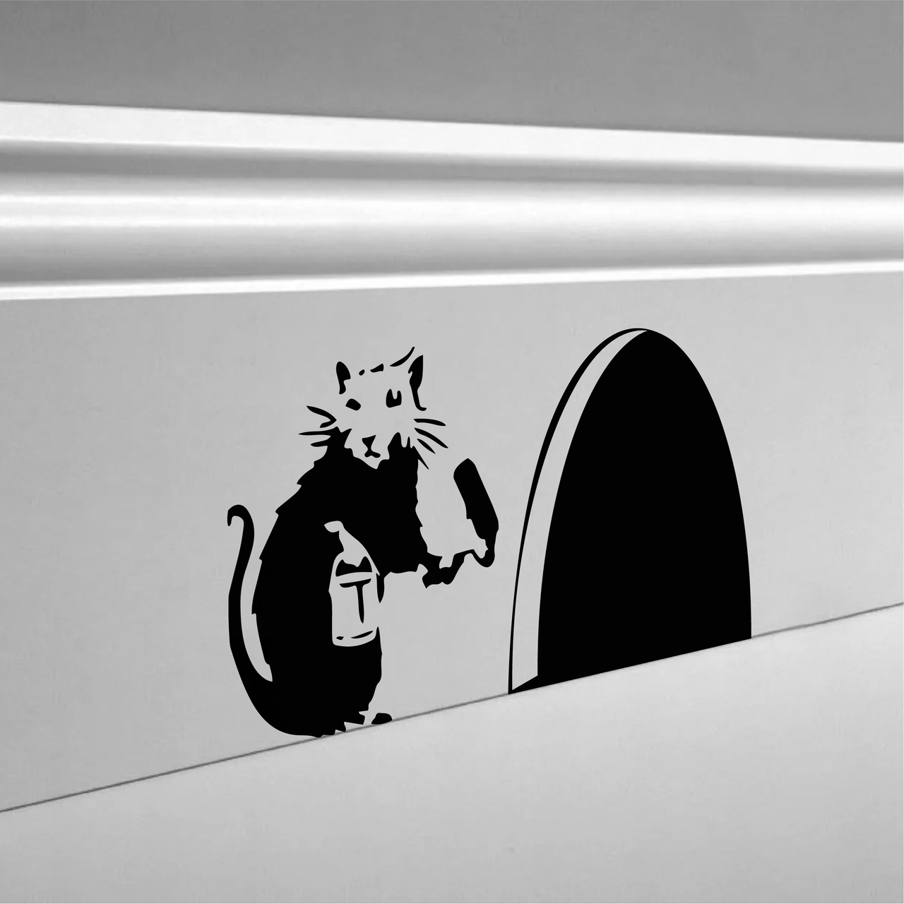 Banksy Rat Skirting Board Decal