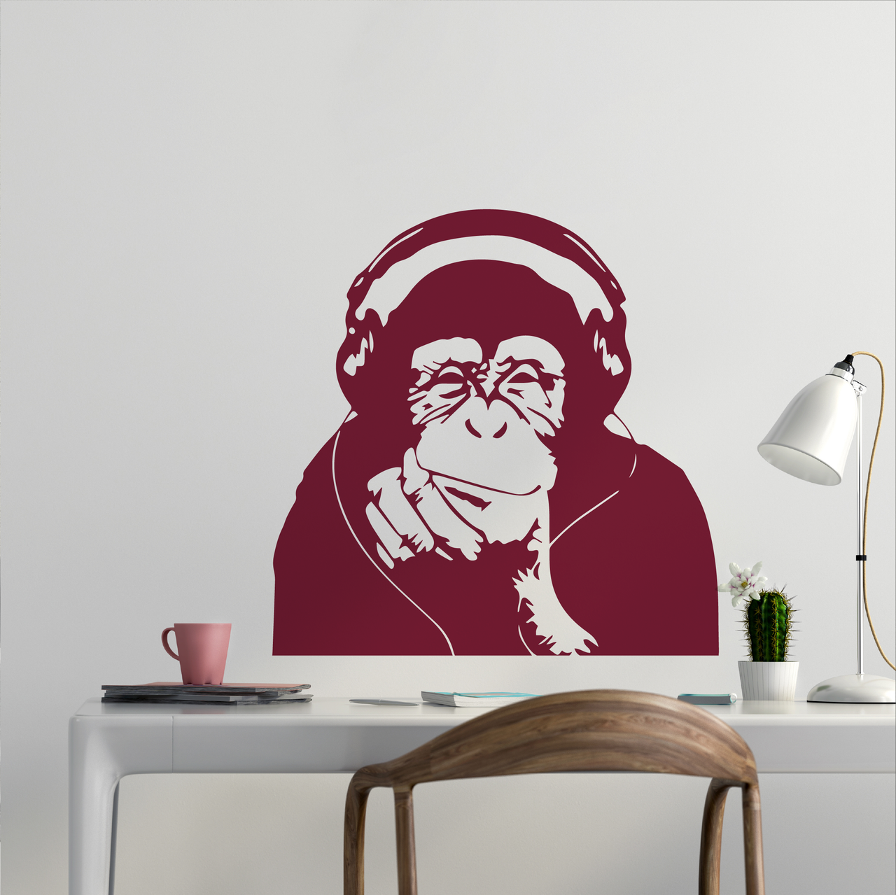 Banksy Thinking Monkey Wall Decal