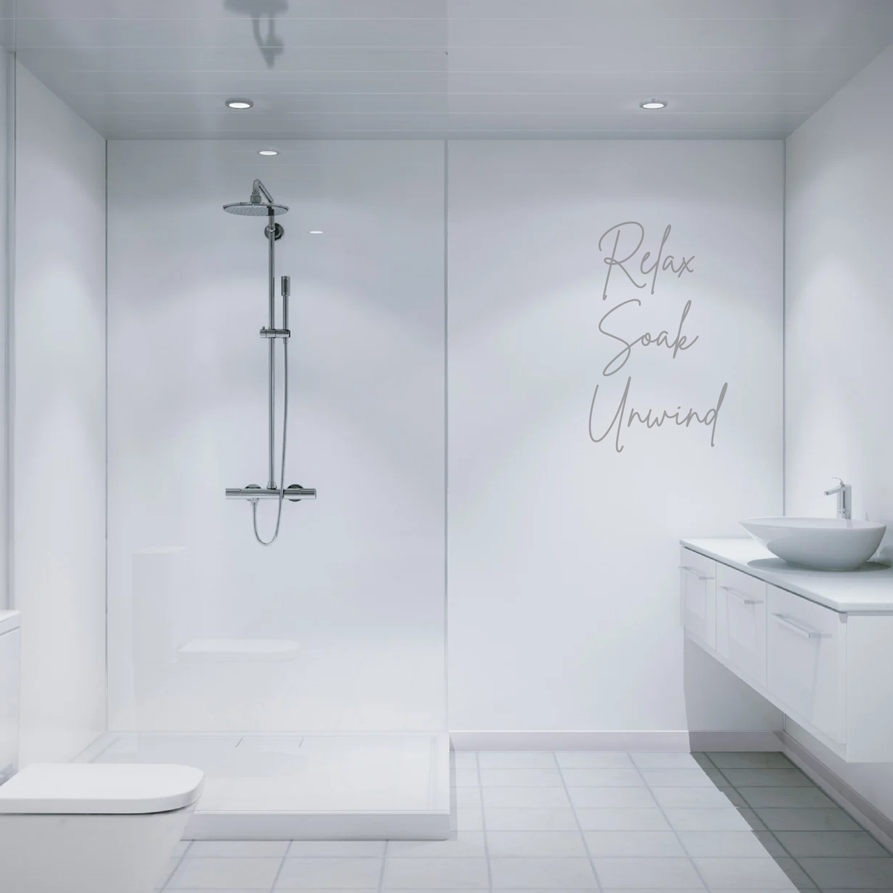 Relax Soak Unwind Wall Decal