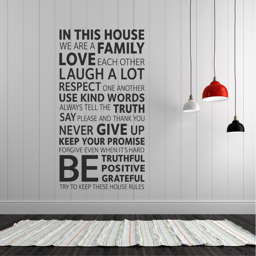 House Rules Wall Decal