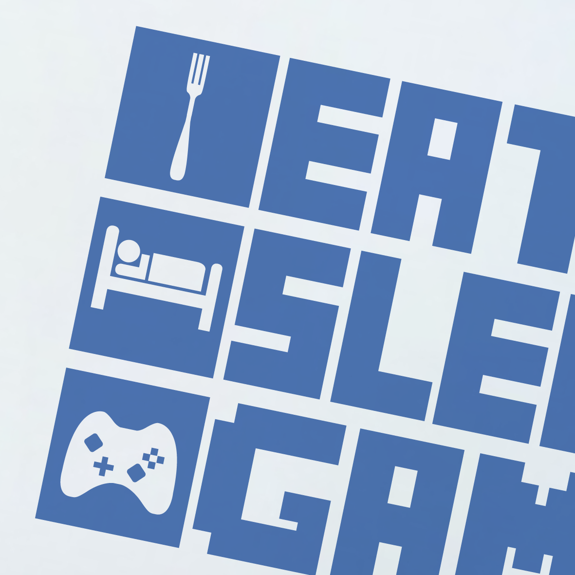 Eat, Sleep, Game Wall Decal