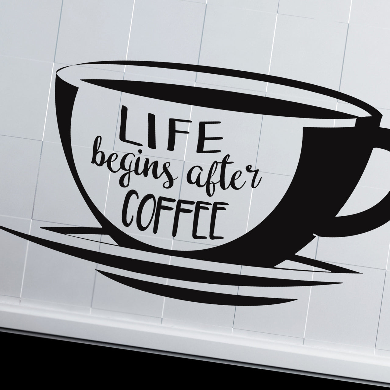 Life Begins After Coffee Wall Decal