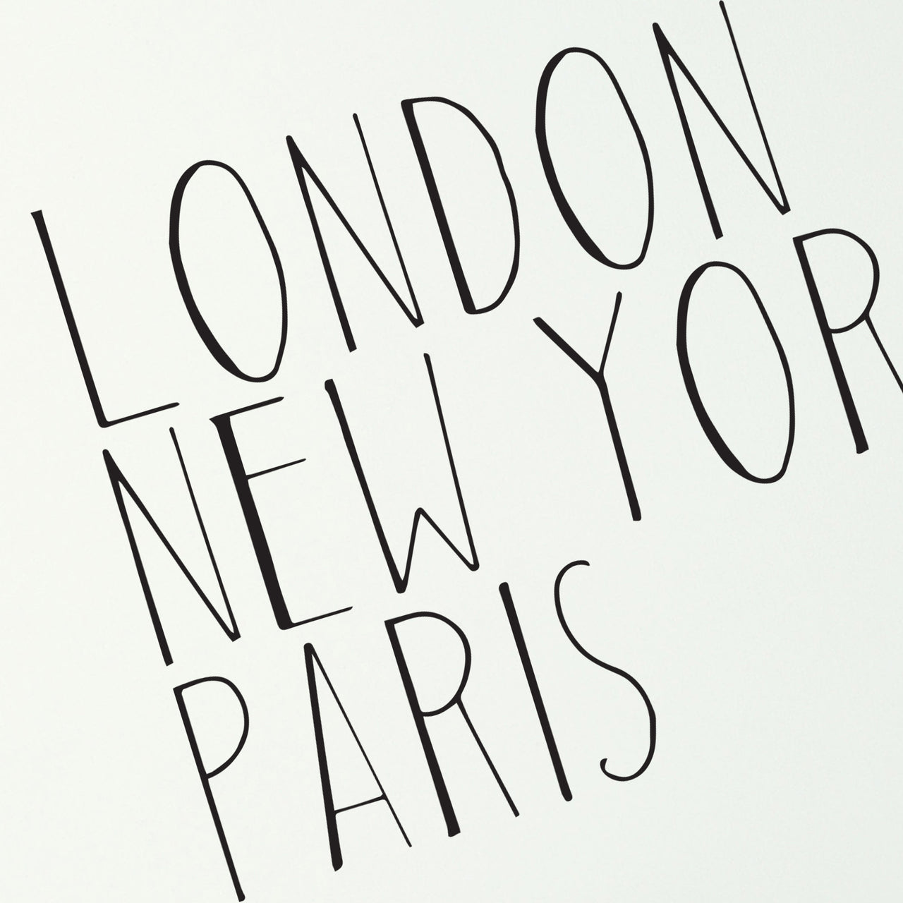 London, New York, Paris Wall Decal
