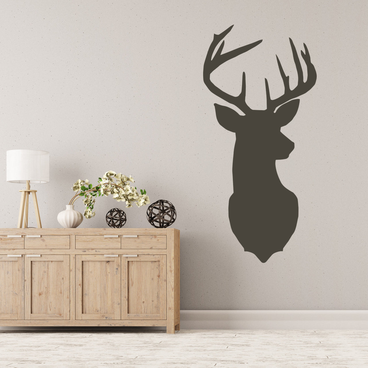 Stag Head Wall Decal