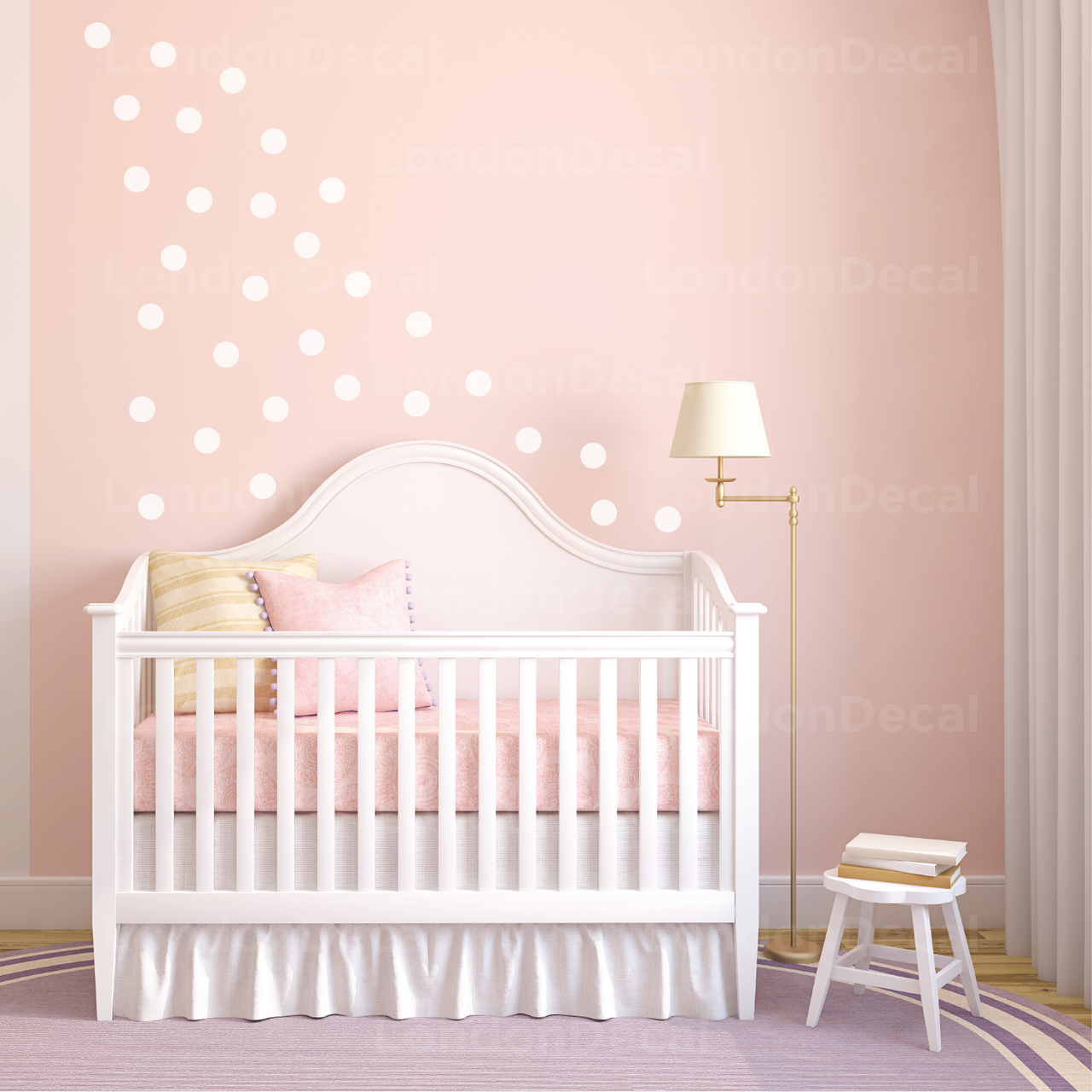 Polka Dots Single Colour Wall Decal