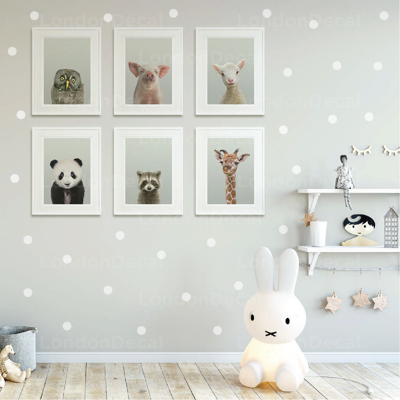 Polka Dots Single Colour Wall Decal