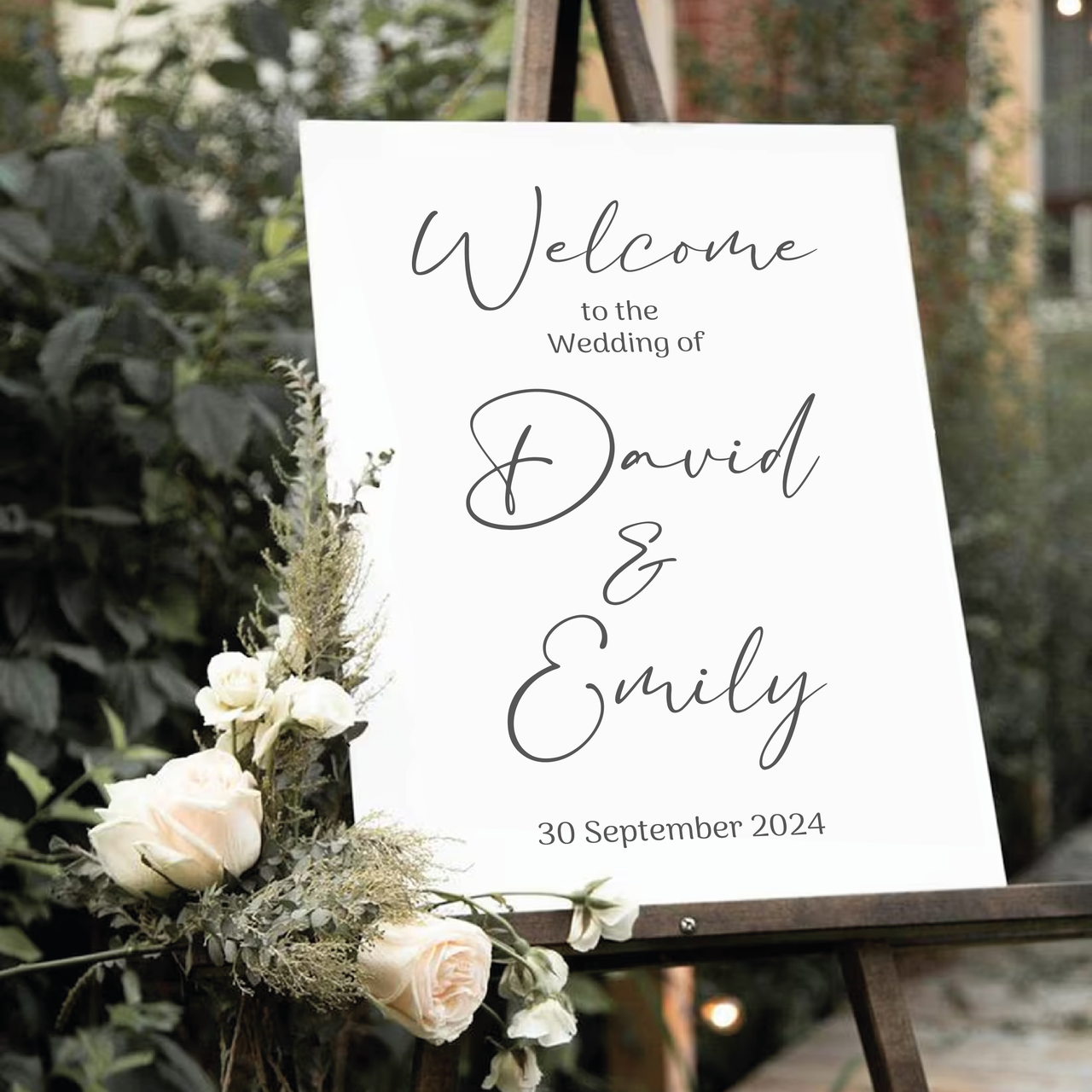 Personalised Welcome to our Wedding Sign Decal