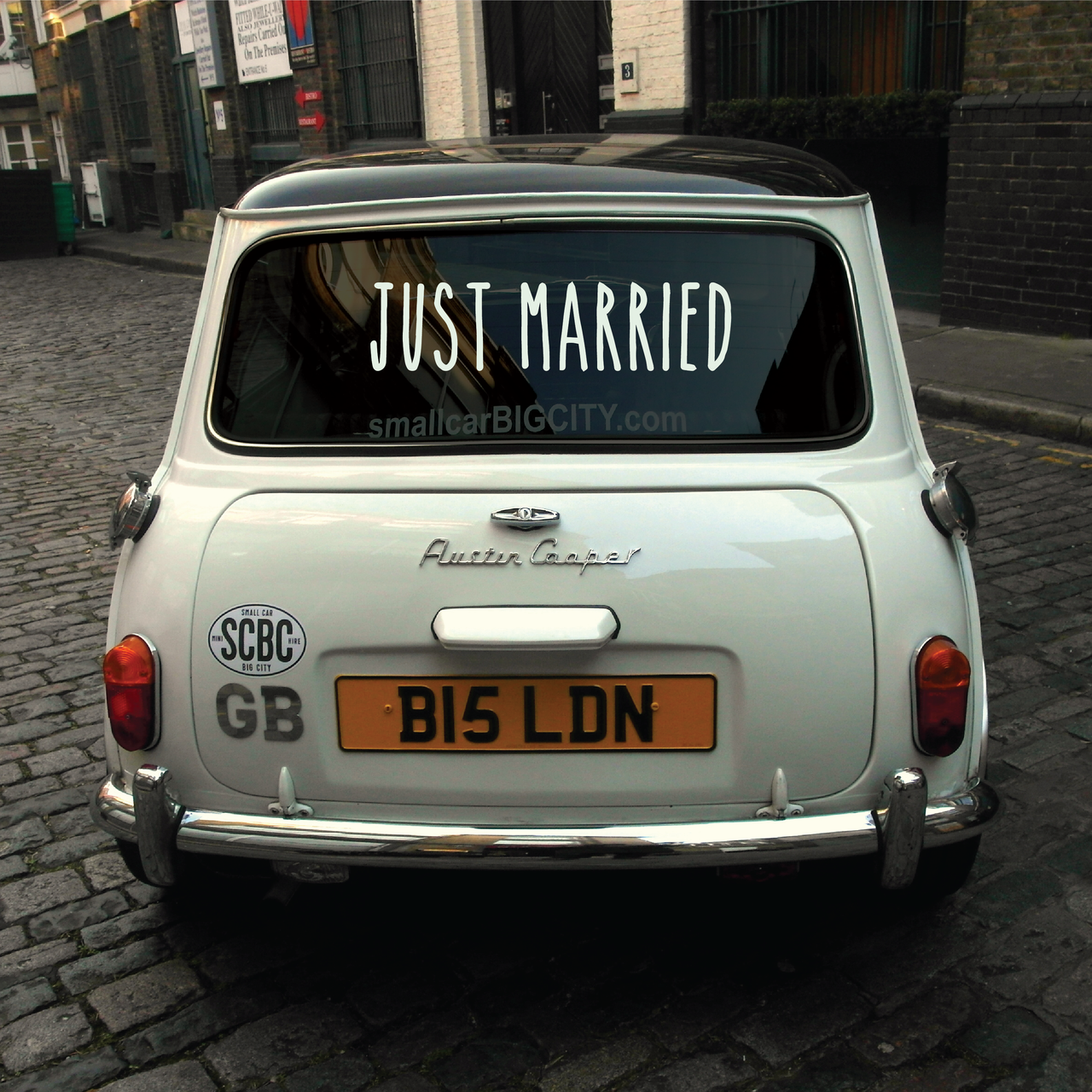 Just Married Wedding Car Decal Type 3