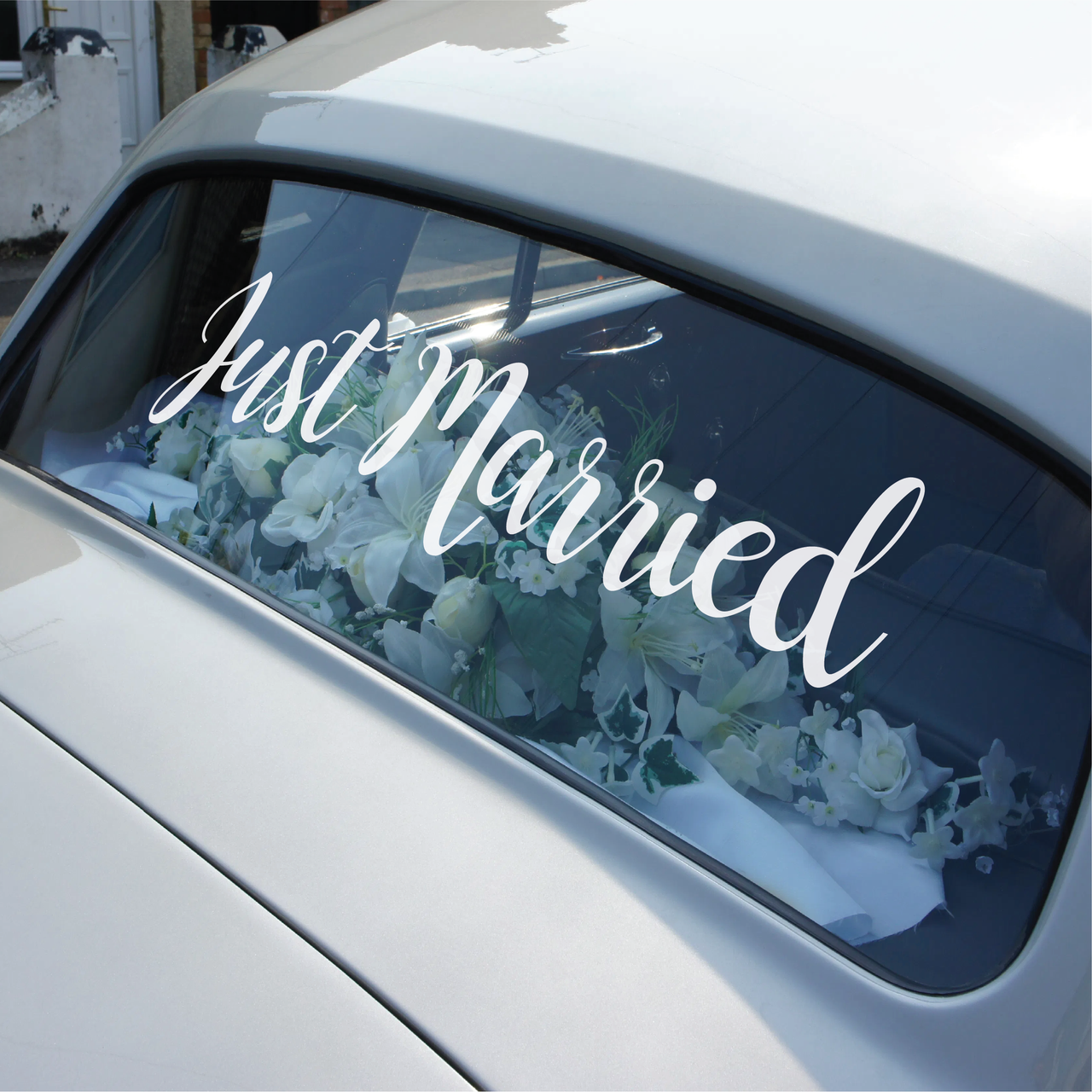 Just Married Wedding Car Decal Type 2