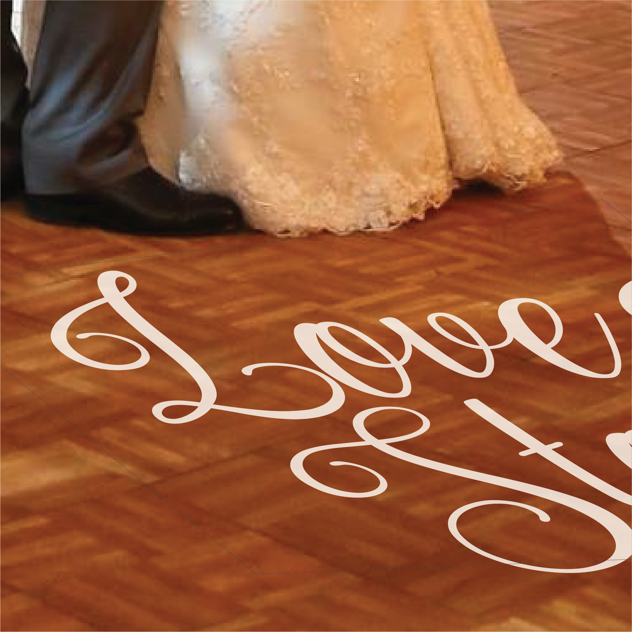 Love Story Wedding Floor Decal
