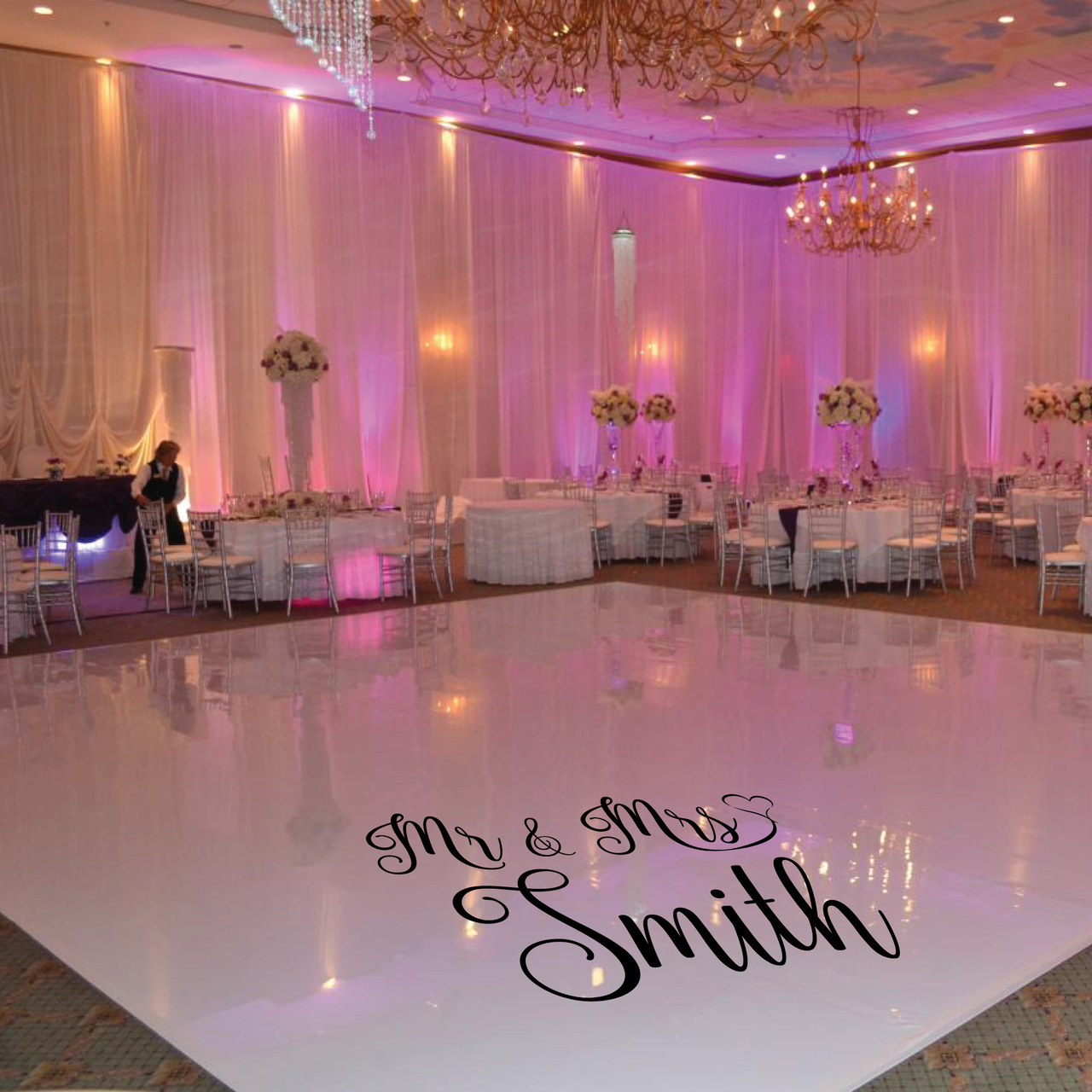 Mr & Mrs Personalised Wedding Dance Floor Decal