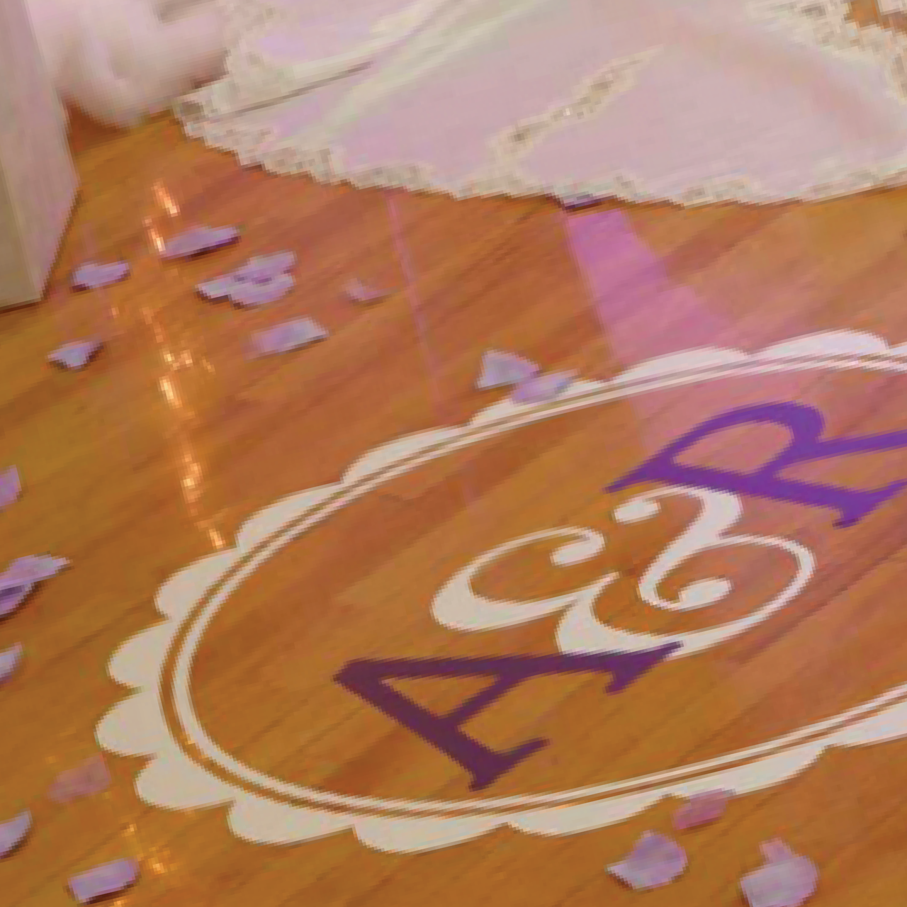 Dance Floor Wedding Decal - Initials