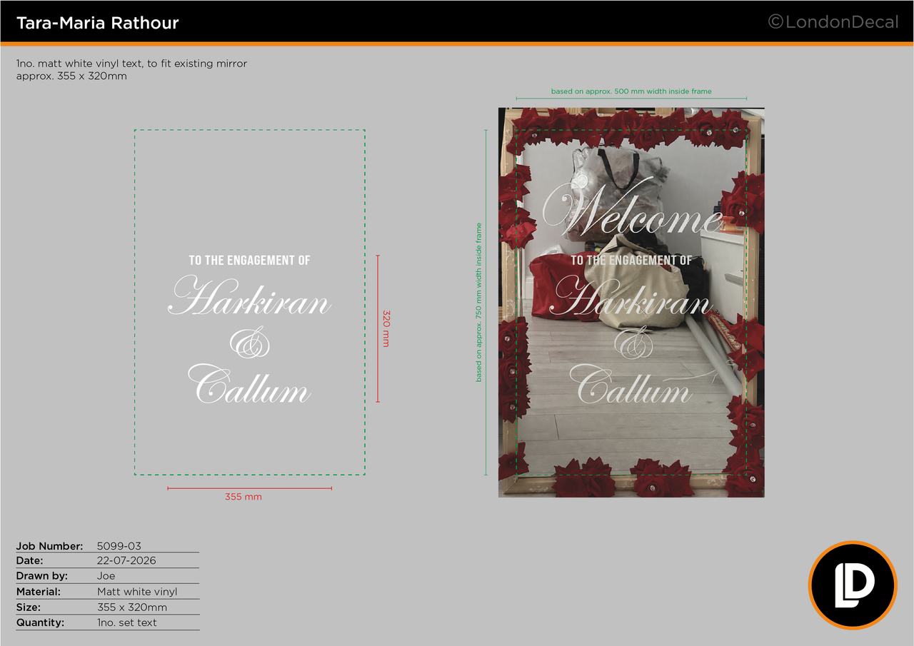 Custom Order (Ref: 5509-03)