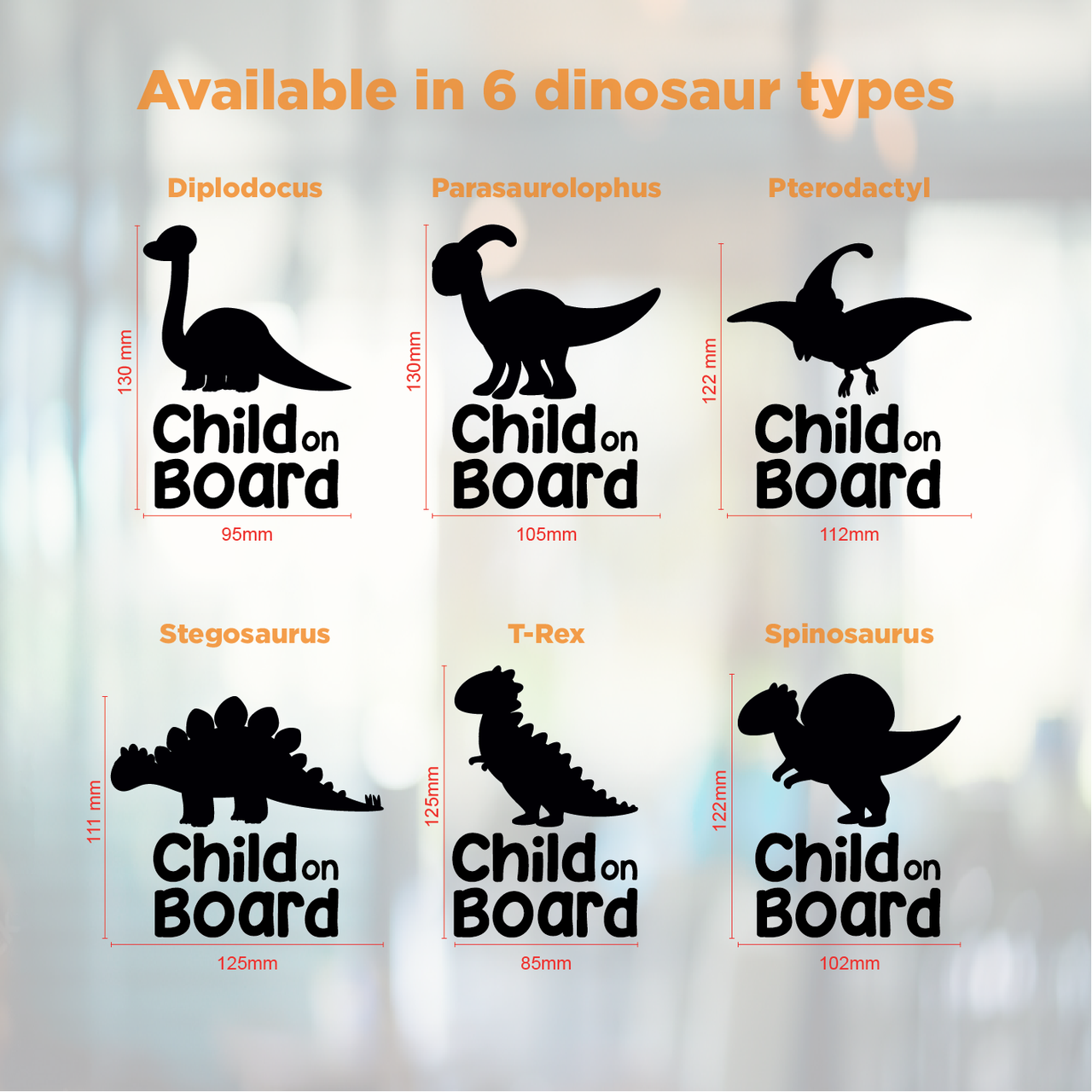 Child On Board - Dinosaur Car Decal