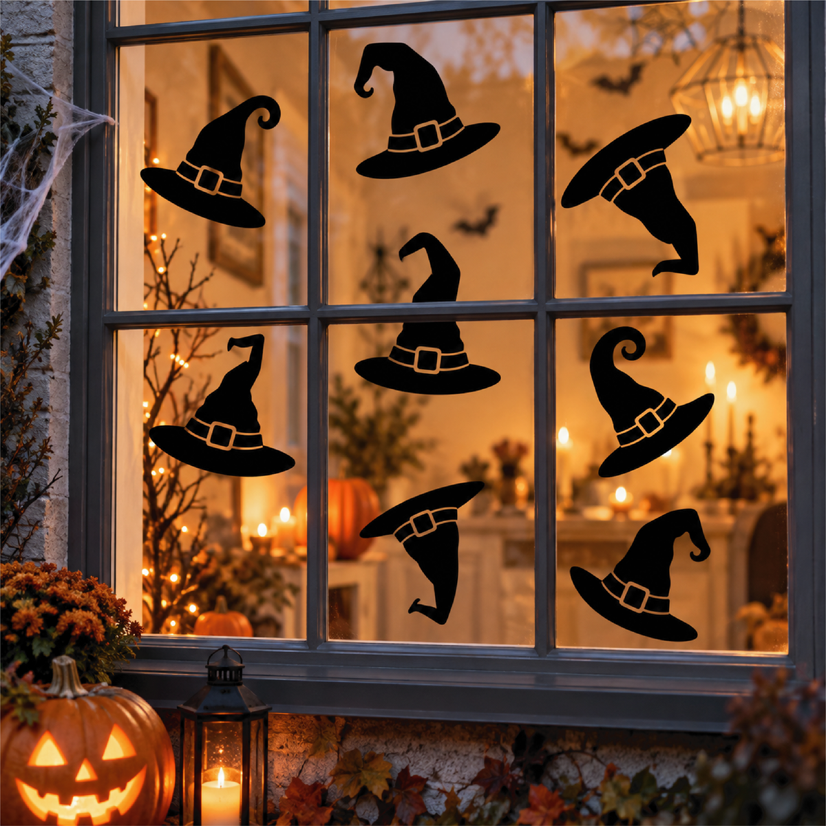 Witches Hat Window Decals • Pack of 6
