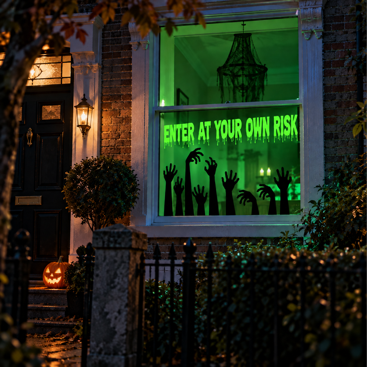 Enter At Your Own Risk - Vinyl Halloween Shop Decal