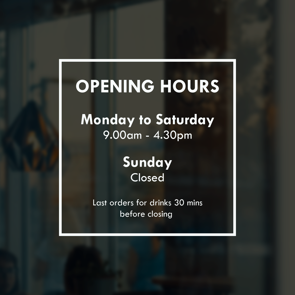 OPENING HOURS | Business Shop Decal (Type 1)