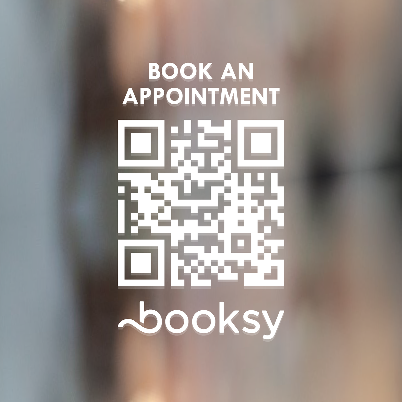 Booksy QR Code Decal Sticker