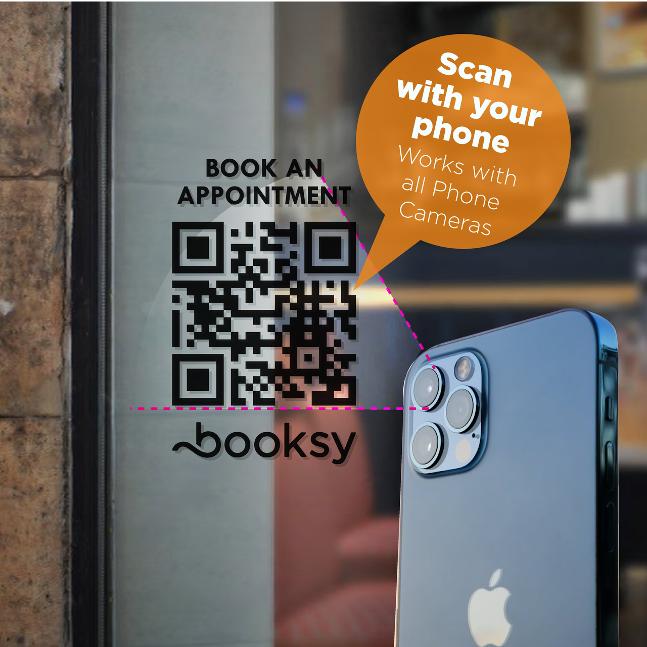 Booksy QR Code Decal Sticker
