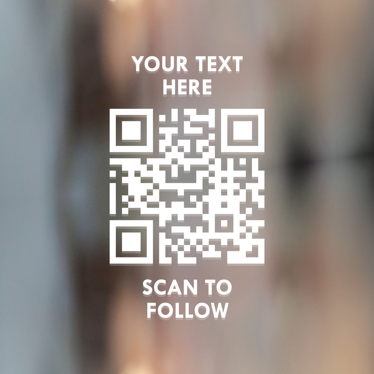 Scan to Follow QR Code Decal Sticker