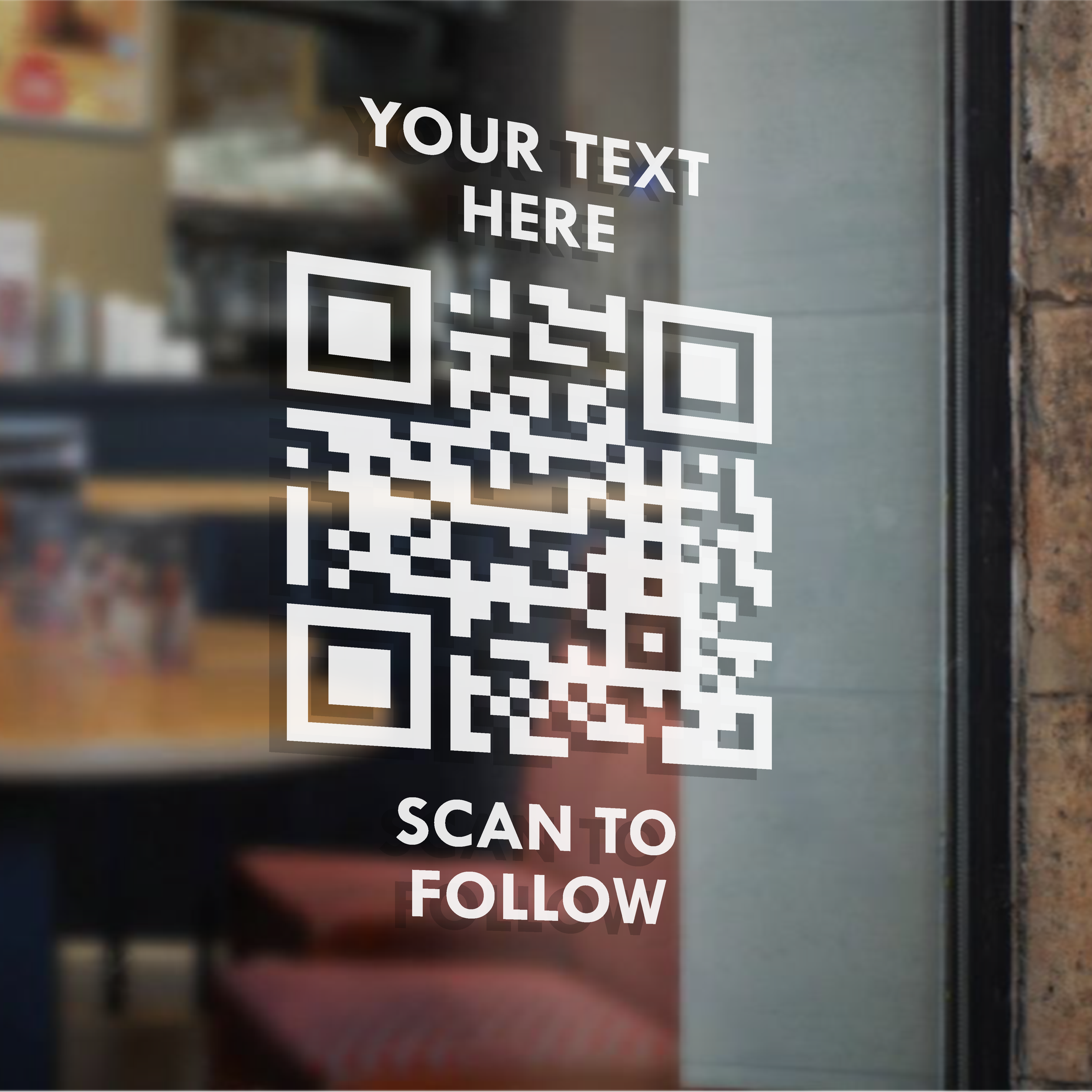 Scan to Follow QR Code Decal Sticker