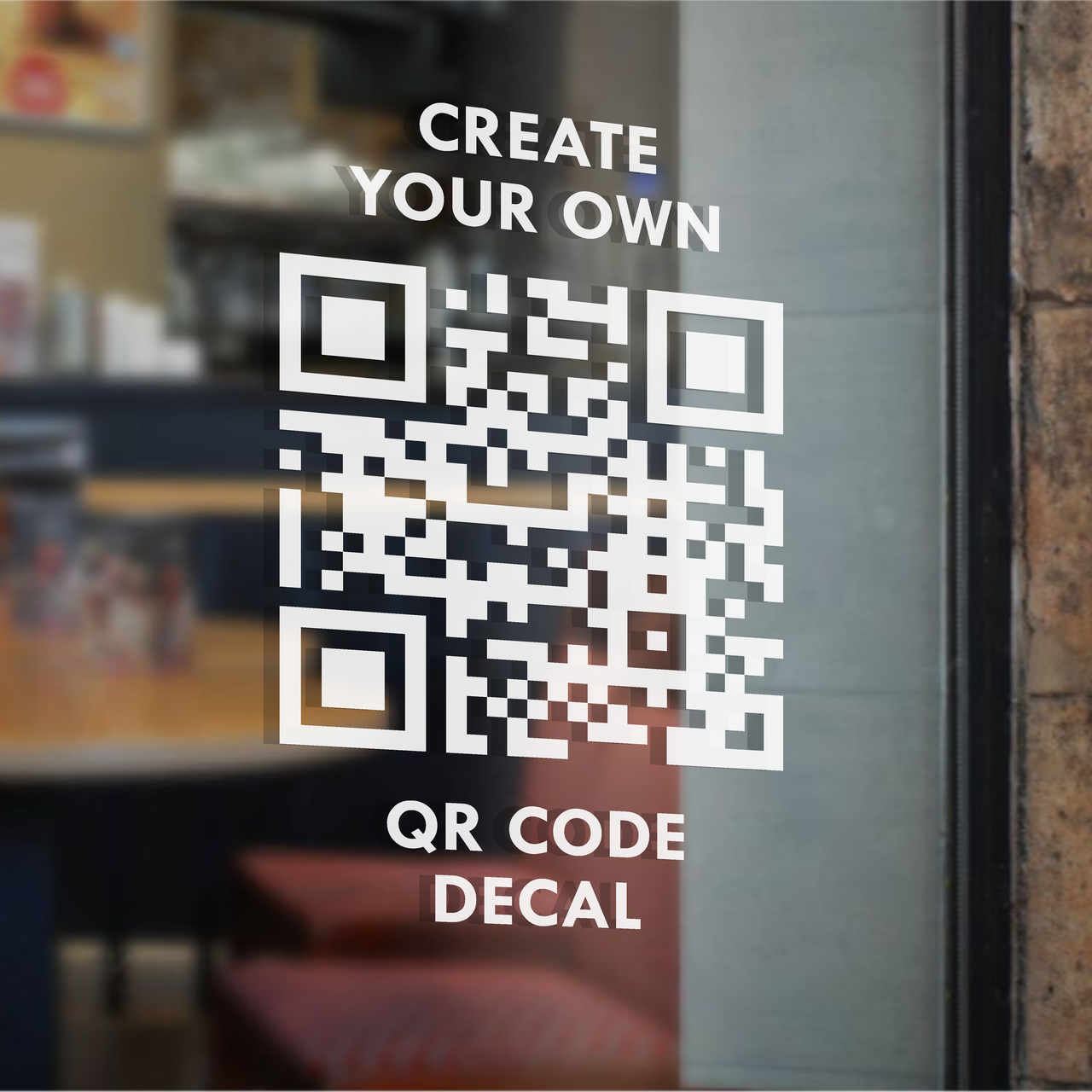 Custom Text QR Code Decal Sticker