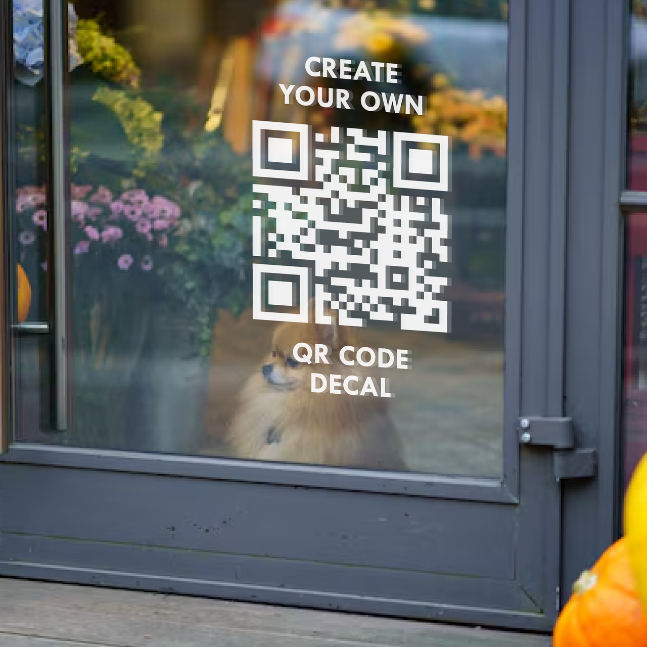 Custom Text QR Code Decal Sticker