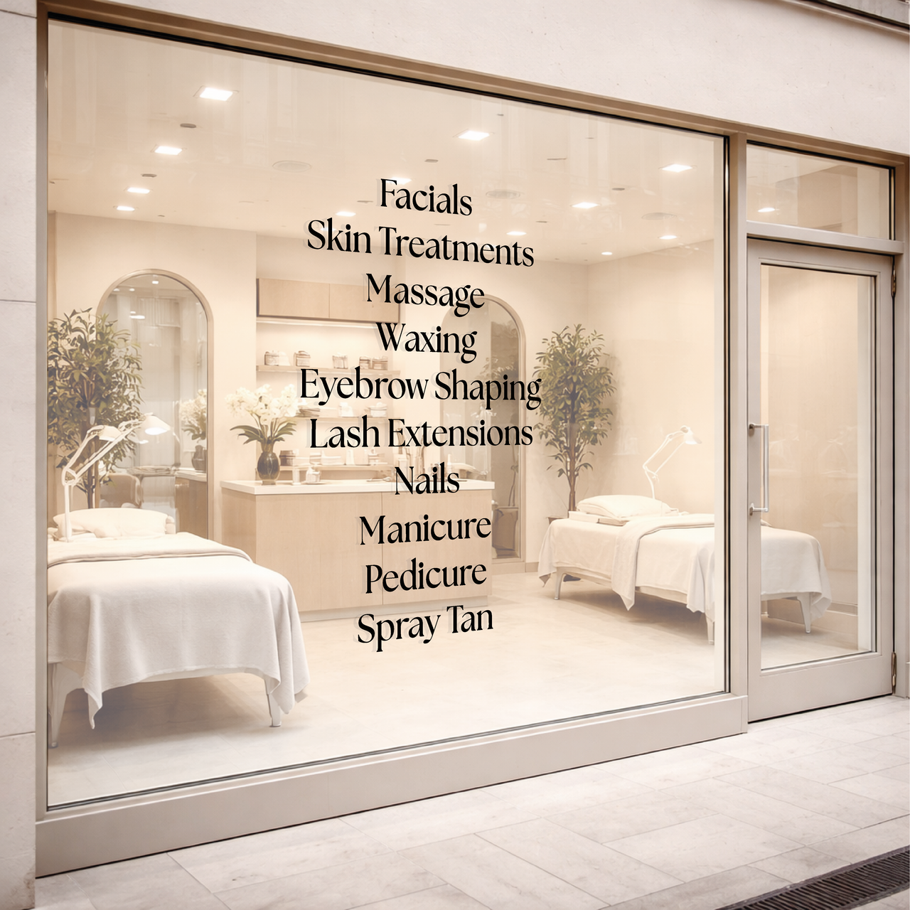 Beauty Salon Window Decal • Hair Salon Vinyl Sign • Salon Services Window Sticker • Shop Front Glass Decal • Beauty Studio Sign UK