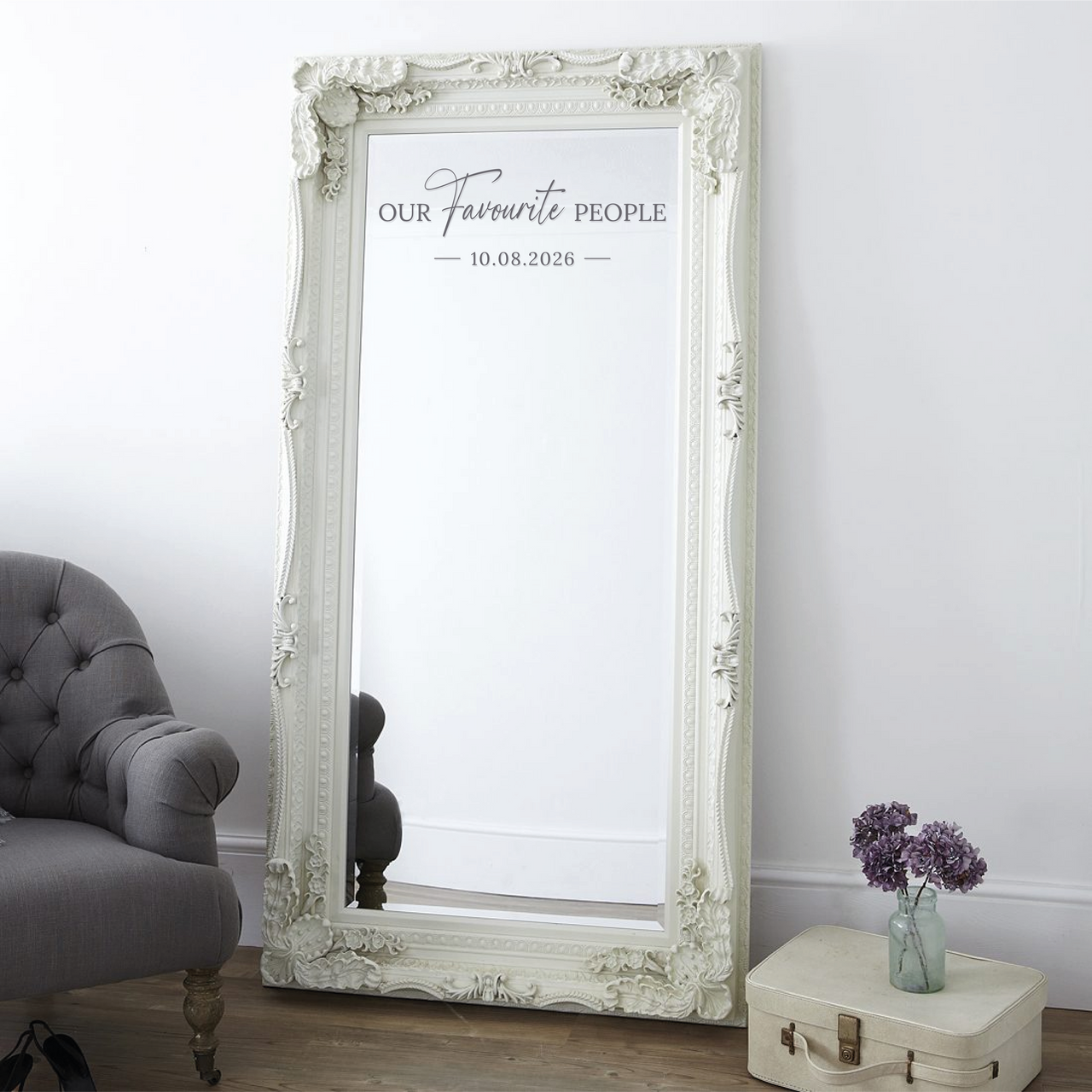 Our Favourite People | Wedding Decal for Mirror | Personalised Date