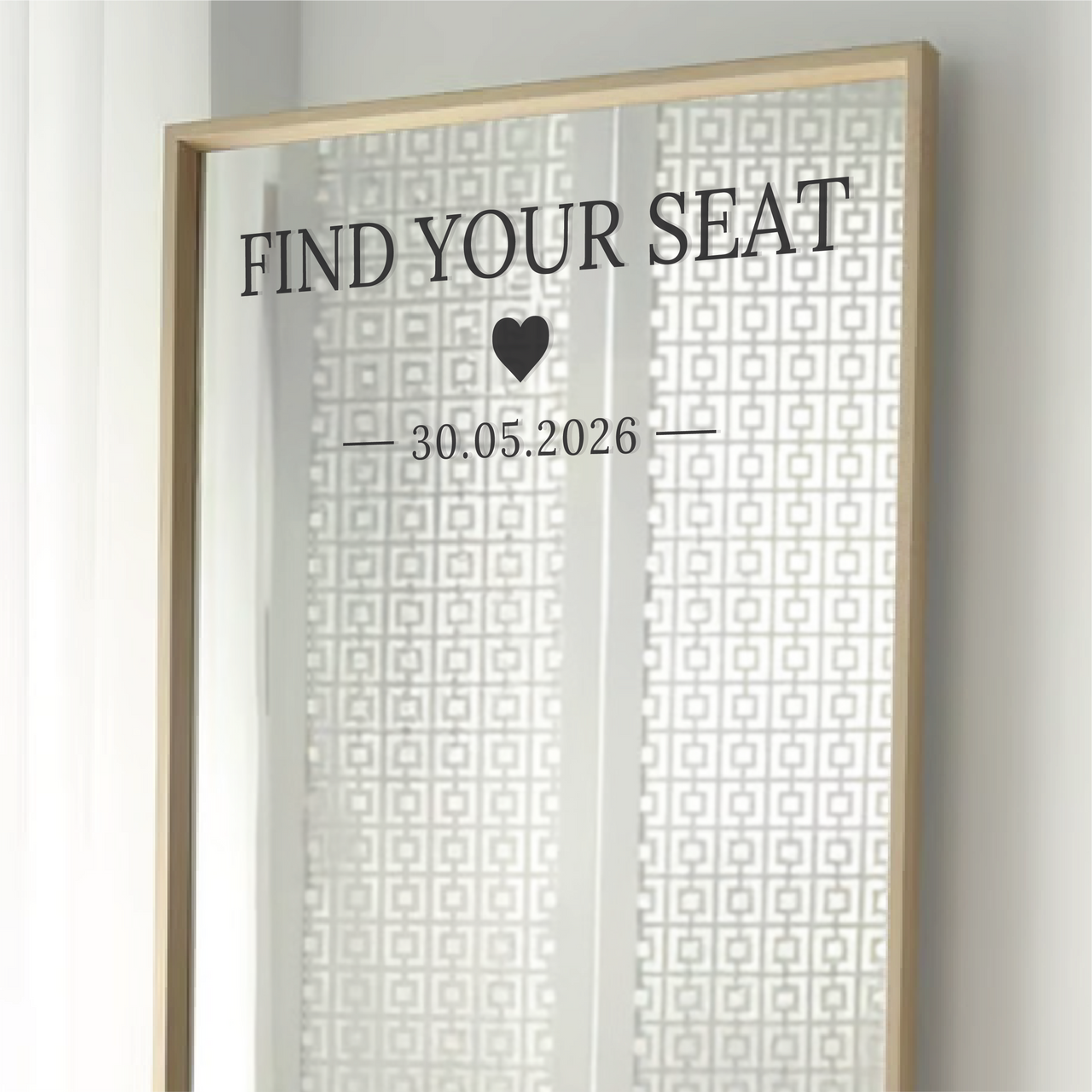 Find Your Seat | Wedding Table Plan Decal | Type 1