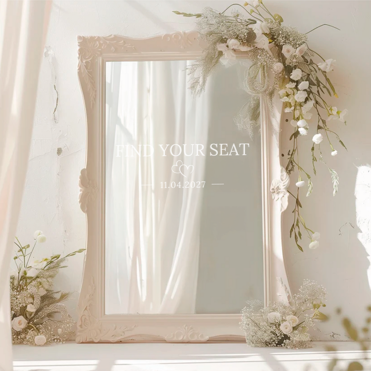 Find Your Seat | Wedding Table Plan Decal | Type 3