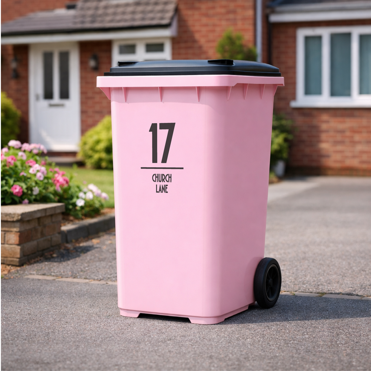 Wheelie Bin Stickers - Name and Number