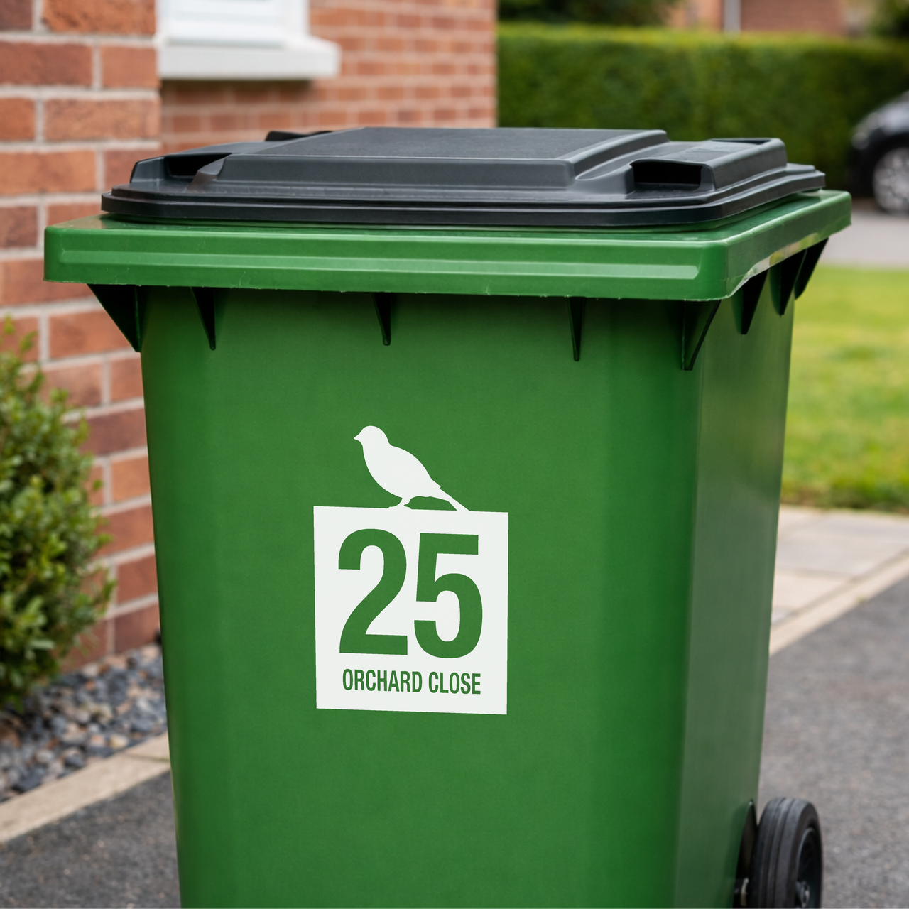 Wheelie Bin Decals - Bird Design